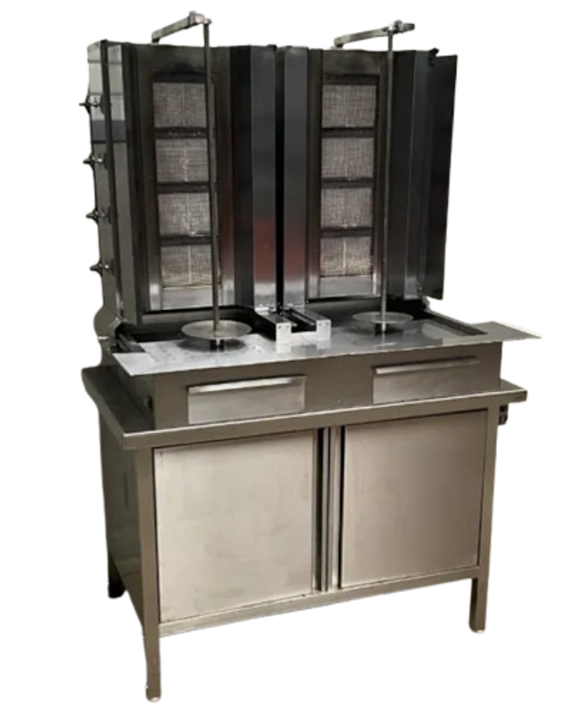 Stainless steel low cabinet with two doors