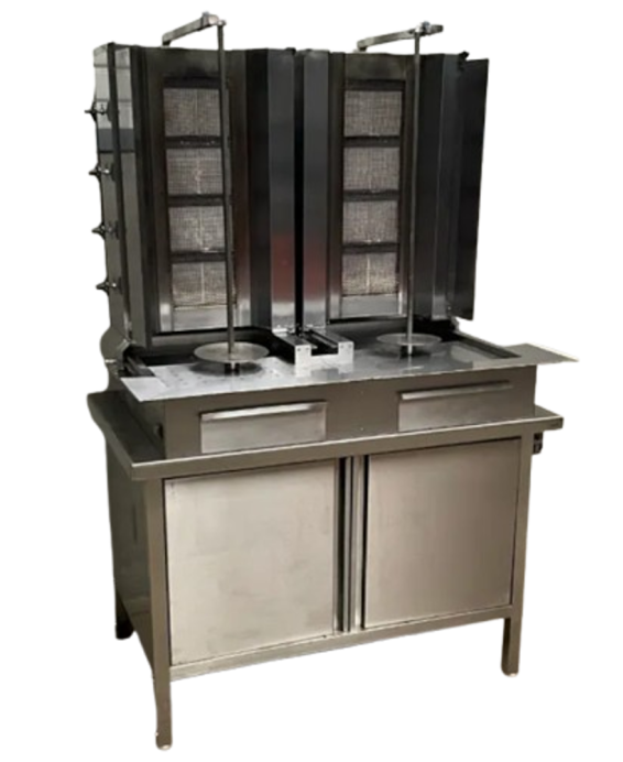 Stainless steel low cabinet with two doors