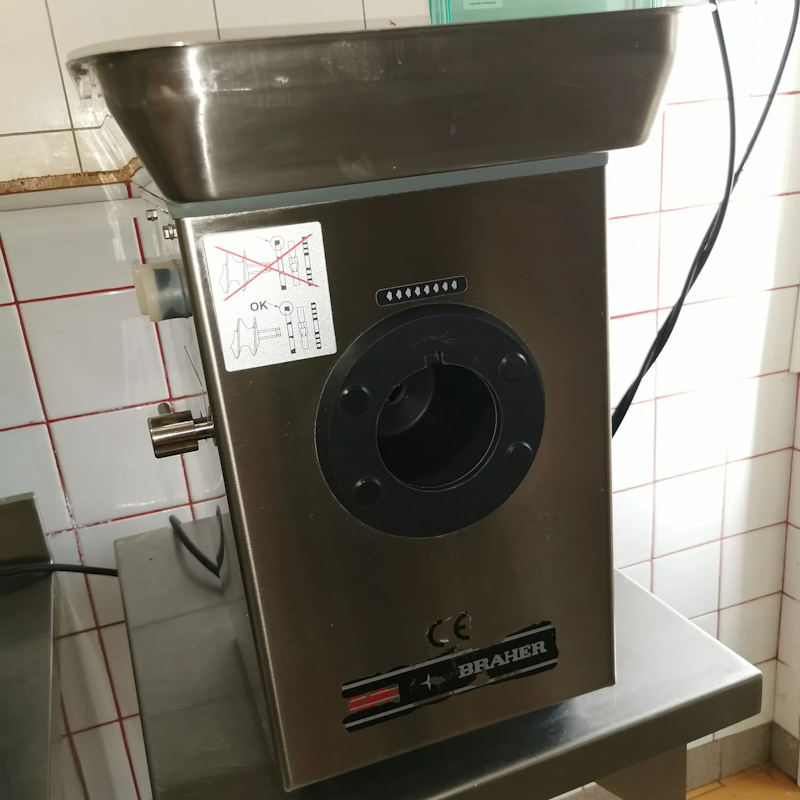 BRAHER P22/82 Einphasen-Professioneller Fleischwolf aus Edelstahl