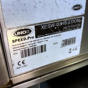 UNOX XESW-03HS-EDDN SPEED.Pro™ Forno de Convecção