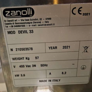 Zanolli DEVIL 33 – Pizzavormmachine met verwarmde schijven