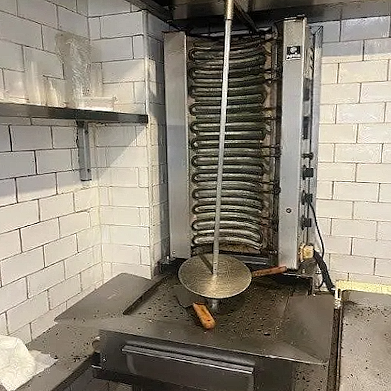 Macchina Elettrica per Kebab con Spiedo Rotante