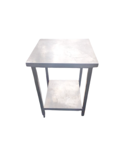 RVS tafel met plank – D 700 mm – L 700 mm