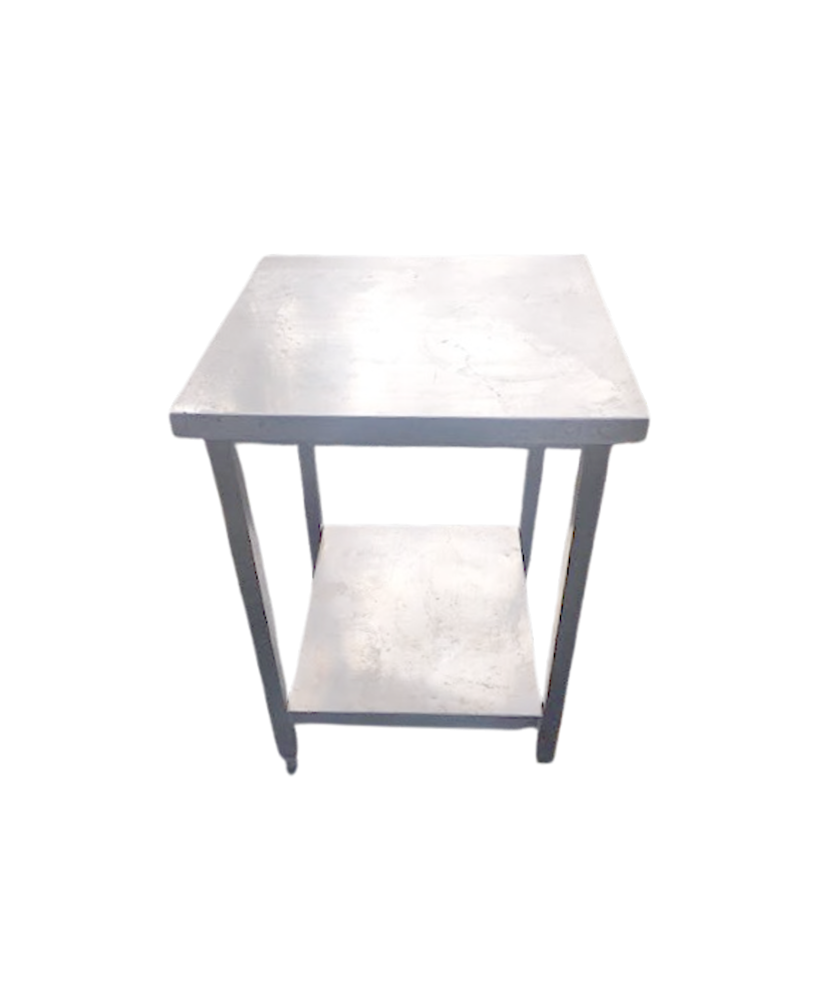 RVS tafel met plank – D 700 mm – L 700 mm RVS tafel met plank – D 700 mm – L 700 mm