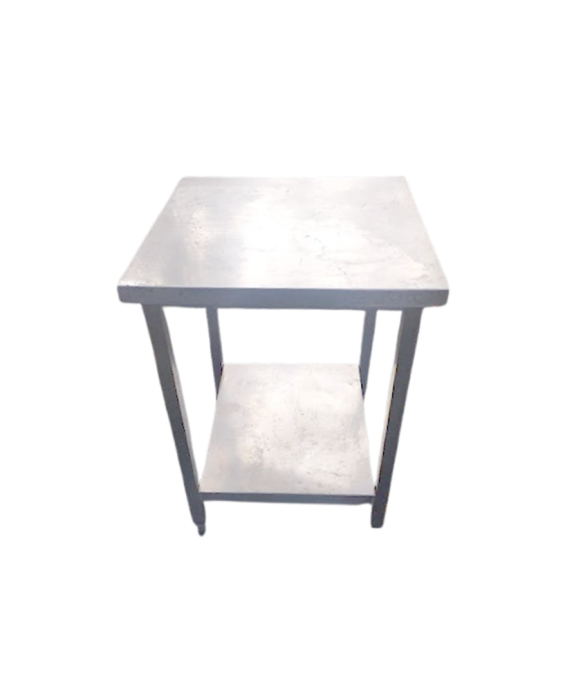 RVS tafel met plank – D 700 mm – L 700 mm