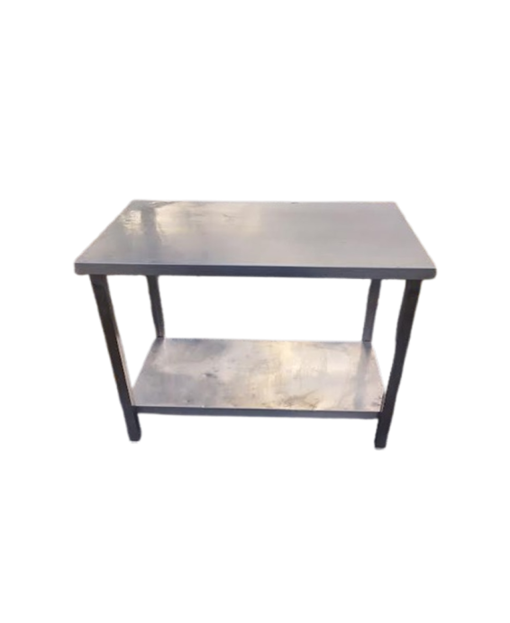 RVS tafel met plank – D 700 mm – L 1000 mm